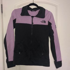 The North Face purple and grey zip up